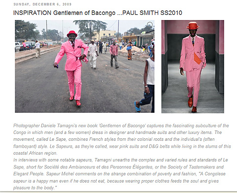 Screenshot, Meldung vom 6. Dezember 2009 auf Into the Fashion 